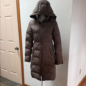 H&M Dark Brown Hooded Puffer Jacket